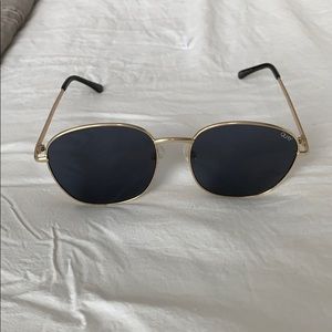 Quay Sunglasses with Gold Frames
